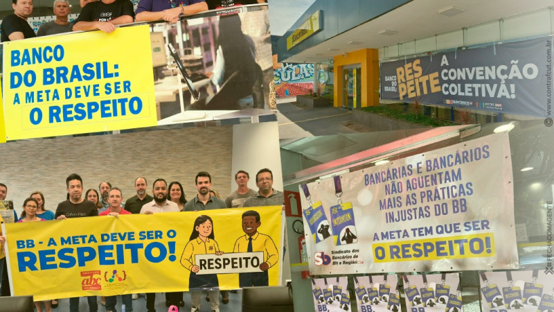 Funcionários do BB se manifestam em todo o país contra metas abusivas Funcionários do BB se manifestam em todo o país contra metas abusivas