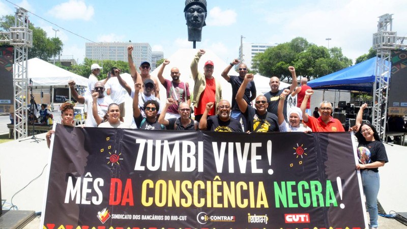 Contraf-CUT convoca e bancários participam de ato do Dia da Consciência Negra no Rio