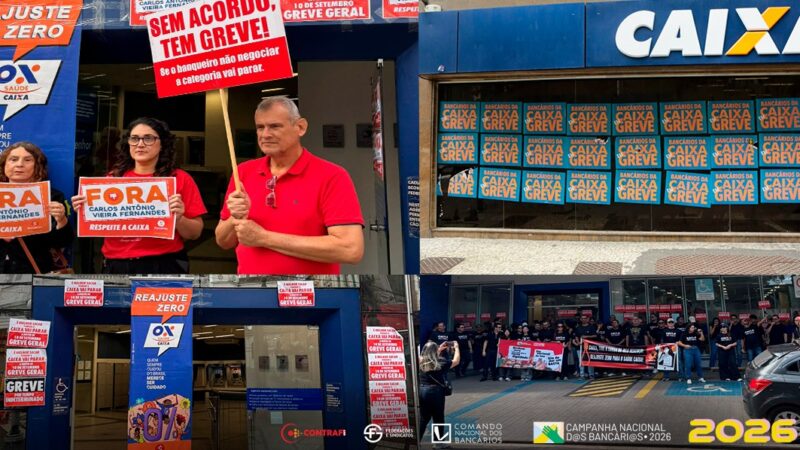Caixa: Após cobrança da Contraf-CUT e em meio à greve, negociações serão retomadas nesta quarta (16) Caixa: Após cobrança da Contraf-CUT e em meio à greve, negociações serão retomadas nesta quarta (16)